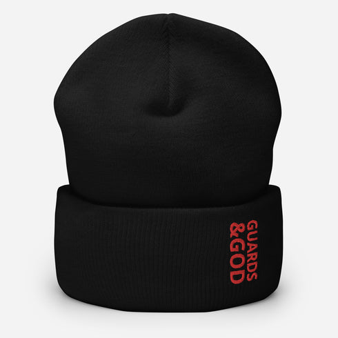 Guards &God Crimson Cuffed Beanie
